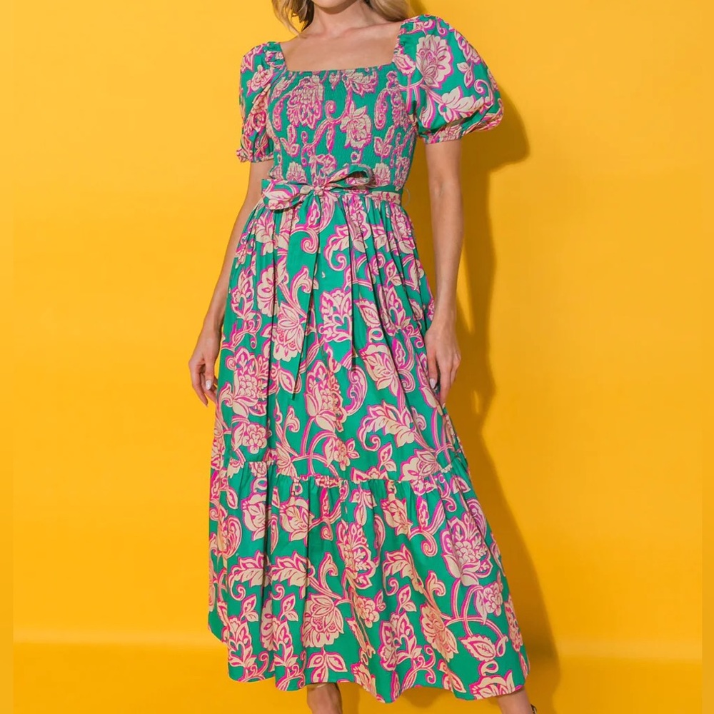 Flying Tomato RUN TOWARDS LOVE POPLIN ANKLE DRESS. Size 3X.